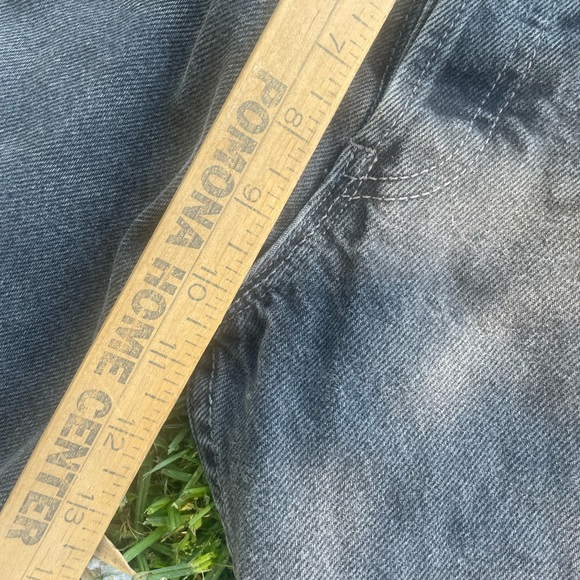 90s Y2K VINTAGE LEVIS 501 DENIM BUTTON FLY BLACK JEANS SPLATTER 36 - Picture 10 of 13